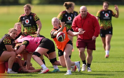 070426 - Wales Women Rugby Squad - Seren Lockwood during training session ahead of the opening Women’s 6 Nations match against Scotland