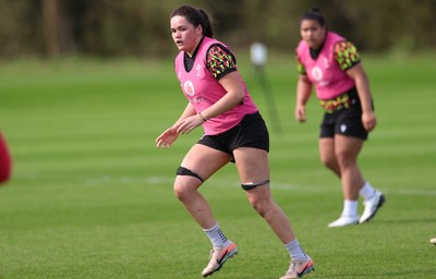 070426 - Wales Women Rugby Squad - Jorja Aiono during training session ahead of the opening Women’s 6 Nations match against Scotland