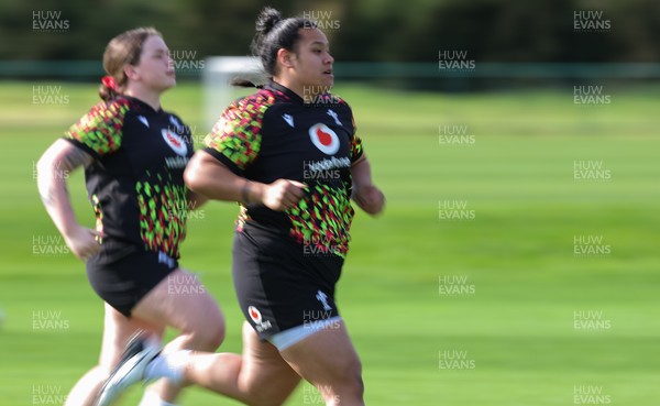070426 - Wales Women Rugby Squad - Sisilia Tuipulotu during training session ahead of the opening Women’s 6 Nations match against Scotland