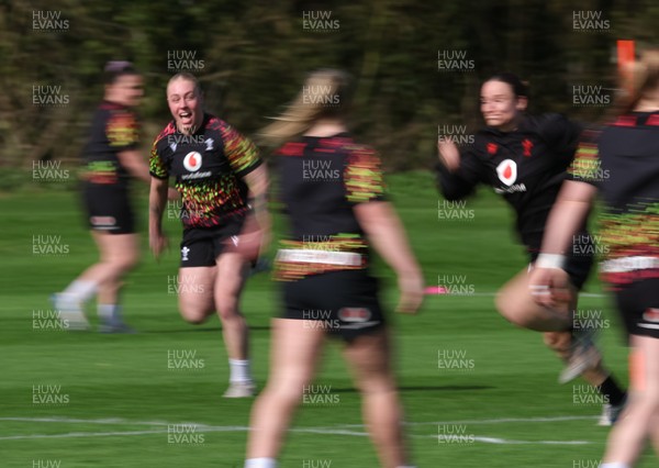 070426 - Wales Women Rugby Squad - Nikita Prothero during training session ahead of the opening Women’s 6 Nations match against Scotland