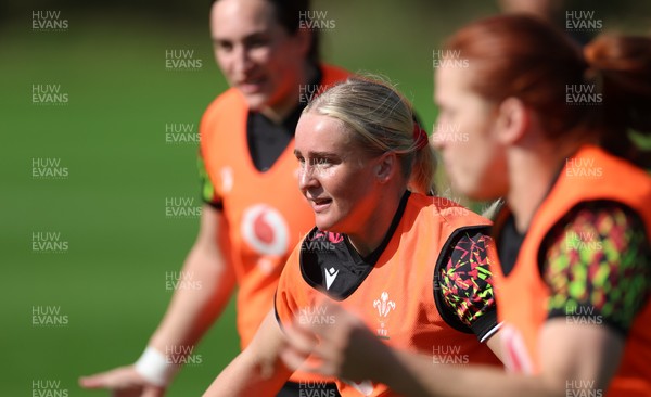 070426 - Wales Women Rugby Squad - Seren Singleton during training session ahead of the opening Women’s 6 Nations match against Scotland