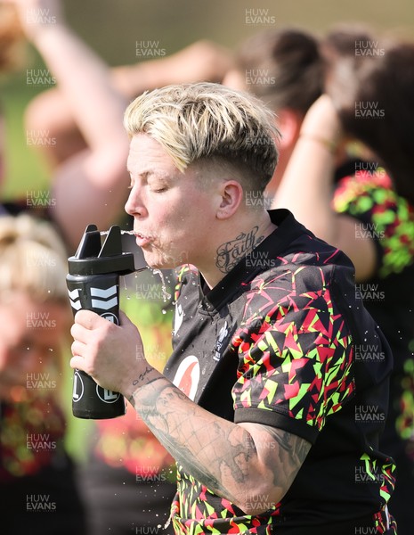 070426 - Wales Women Rugby Squad - Donna Rose during training session ahead of the opening Women’s 6 Nations match against Scotland