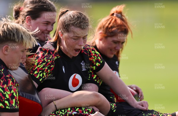 070426 - Wales Women Rugby Squad - Kate Williams during training session ahead of the opening Women’s 6 Nations match against Scotland