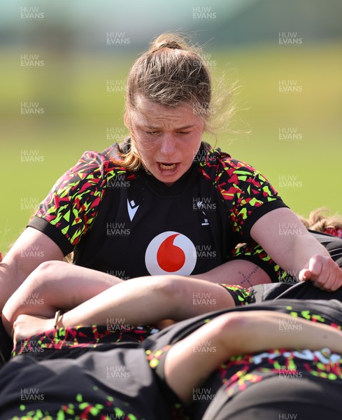 070426 - Wales Women Rugby Squad - Kate Williams during training session ahead of the opening Women’s 6 Nations match against Scotland