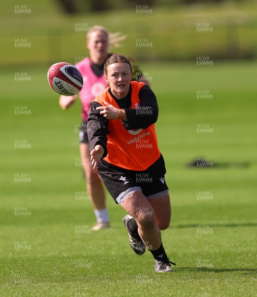 070426 - Wales Women Rugby Squad - Lleucu George during training session ahead of the opening Women’s 6 Nations match against Scotland
