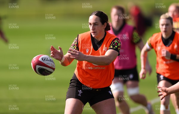 070426 - Wales Women Rugby Squad - Courtney Keight  during training session ahead of the opening Women’s 6 Nations match against Scotland