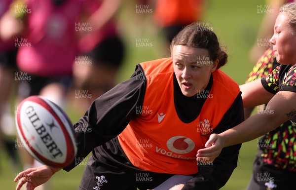 070426 - Wales Women Rugby Squad - Lleucu George during training session ahead of the opening Women’s 6 Nations match against Scotland
