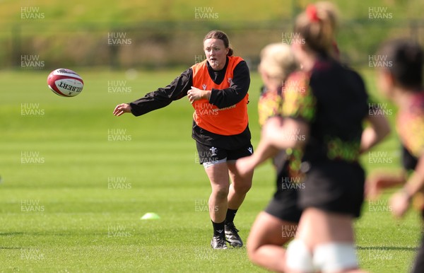 070426 - Wales Women Rugby Squad - Lleucu George during training session ahead of the opening Women’s 6 Nations match against Scotland