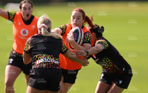 070426 - Wales Women Rugby Squad - Lisa Neumann during training session ahead of the opening Women’s 6 Nations match against Scotland