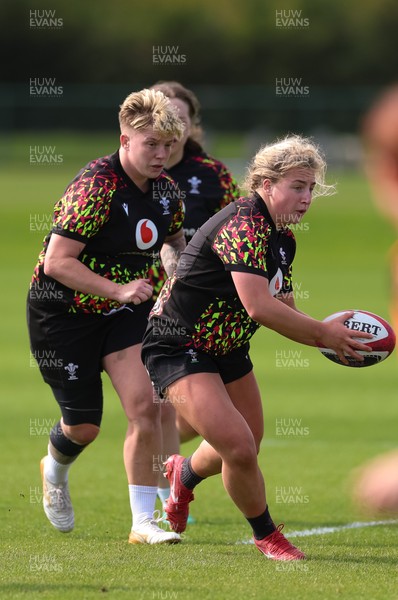 070426 - Wales Women Rugby Squad - Molly Reardon during training session ahead of the opening Women’s 6 Nations match against Scotland