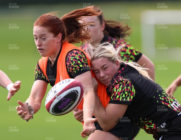 070426 - Wales Women Rugby Squad - Lisa Neumann during training session ahead of the opening Women’s 6 Nations match against Scotland