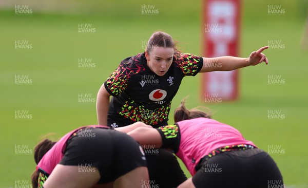 070426 - Wales Women Rugby Squad - Sian Jones during training session ahead of the opening Women’s 6 Nations match against Scotland
