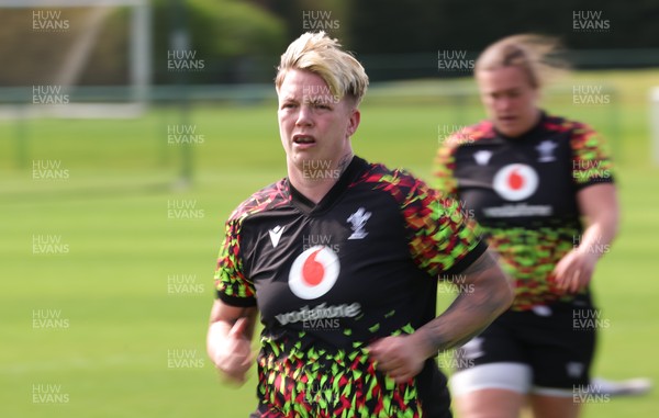 070426 - Wales Women Rugby Squad - Donna Rose during training session ahead of the opening Women’s 6 Nations match against Scotland