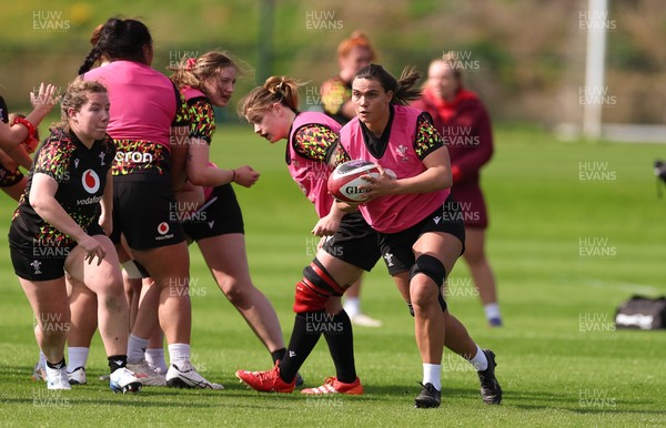 070426 - Wales Women Rugby Squad - Bryonie King during training session ahead of the opening Women’s 6 Nations match against Scotland