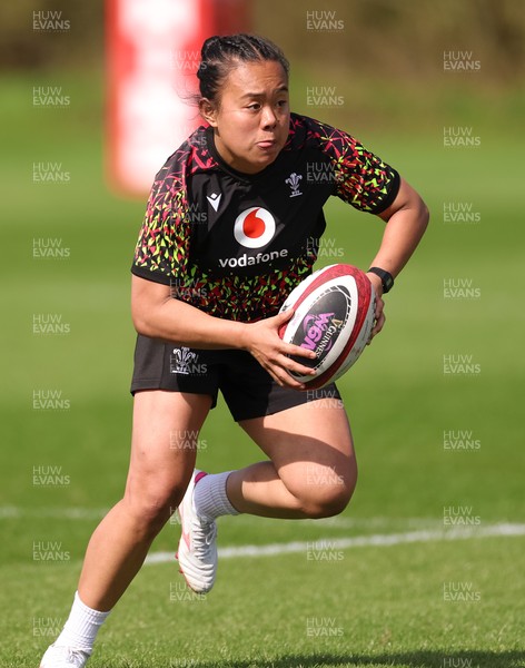 070426 - Wales Women Rugby Squad - Jenna De Vera  during training session ahead of the opening Women’s 6 Nations match against Scotland