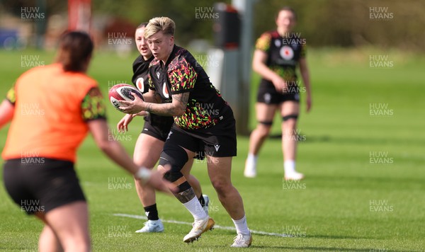 070426 - Wales Women Rugby Squad - Donna Rose during training session ahead of the opening Women’s 6 Nations match against Scotland