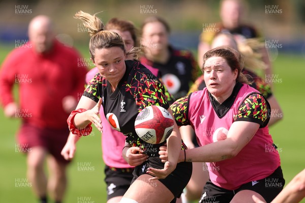 070426 - Wales Women Rugby Squad - Alisha Joyce during training session ahead of the opening Women’s 6 Nations match against Scotland