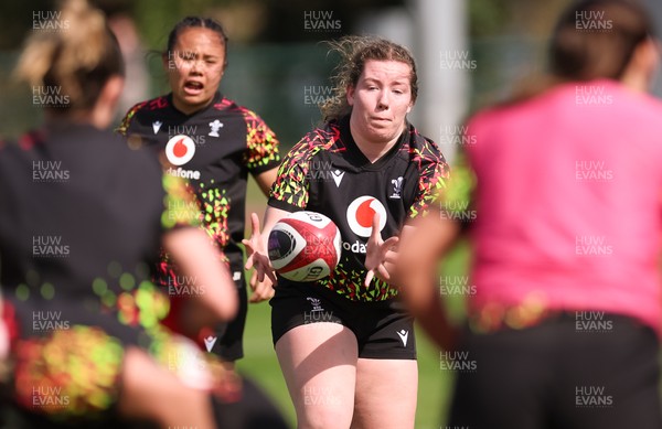 070426 - Wales Women Rugby Squad - Elan Jones during training session ahead of the opening Women’s 6 Nations match against Scotland