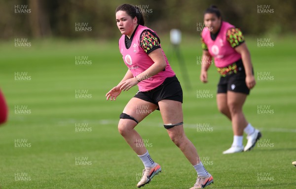 070426 - Wales Women Rugby Squad - Jorja Aiono during training session ahead of the opening Women’s 6 Nations match against Scotland
