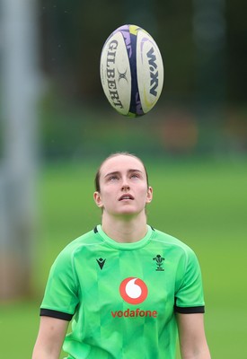 071026 Wales Women Rugby Training - Nel Metcalfe during a rugby training session ahead of the WXV matches in Japan