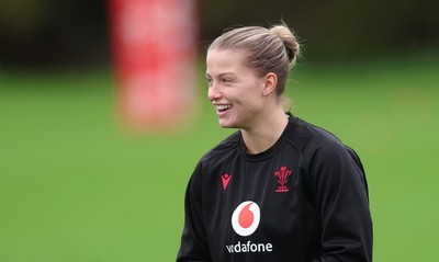 071026 Wales Women Rugby Training - Amy Williams during a rugby training session ahead of the WXV matches in Japan