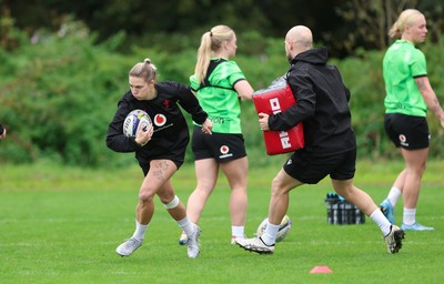 071026 Wales Women Rugby Training - Keira Bevan during a rugby training session ahead of the WXV matches in Japan