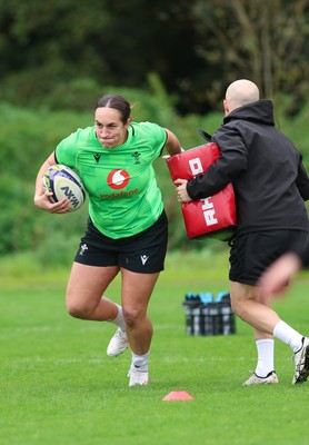 071026 Wales Women Rugby Training - Courtney Keight during a rugby training session ahead of the WXV matches in Japan