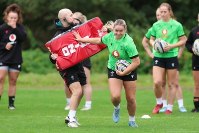 071026 Wales Women Rugby Training - Freya Bell during a rugby training session ahead of the WXV matches in Japan