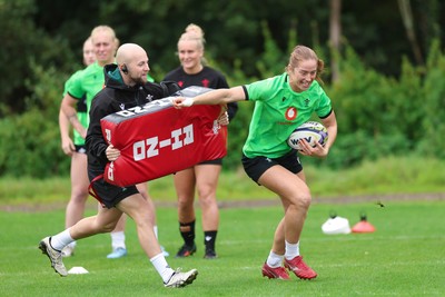 071026 Wales Women Rugby Training - Lisa Neumann during a rugby training session ahead of the WXV matches in Japan