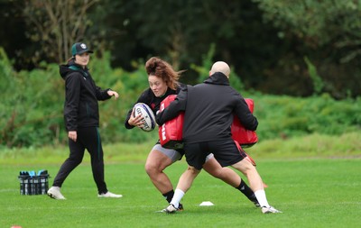 071026 Wales Women Rugby Training - Lleucu George during a rugby training session ahead of the WXV matches in Japan