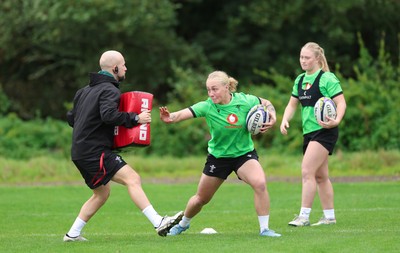 071026 Wales Women Rugby Training - Nikita Prothero during a rugby training session ahead of the WXV matches in Japan