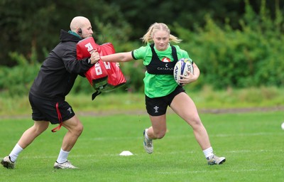 071026 Wales Women Rugby Training - Seren Lockwood during a rugby training session ahead of the WXV matches in Japan