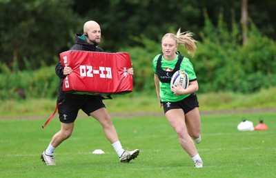 071026 Wales Women Rugby Training - Seren Lockwood during a rugby training session ahead of the WXV matches in Japan