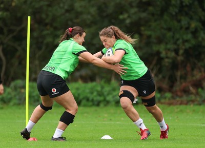 071026 Wales Women Rugby Training - Natalia John during a rugby training session ahead of the WXV matches in Japan