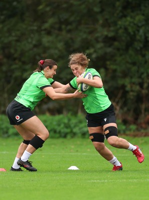 071026 Wales Women Rugby Training - Natalia John during a rugby training session ahead of the WXV matches in Japan