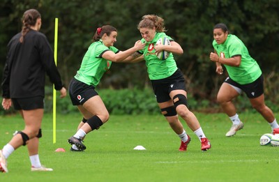 071026 Wales Women Rugby Training - Natalia John during a rugby training session ahead of the WXV matches in Japan
