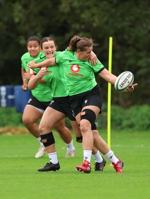 071026 Wales Women Rugby Training - Natalia John during a rugby training session ahead of the WXV matches in Japan