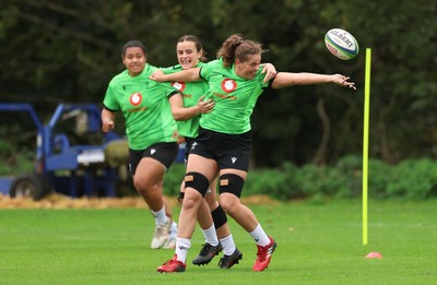 071026 Wales Women Rugby Training - Natalia John during a rugby training session ahead of the WXV matches in Japan