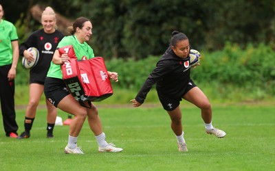 071026 Wales Women Rugby Training - Jenna De Vera during a rugby training session ahead of the WXV matches in Japan