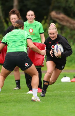 071026 Wales Women Rugby Training - Seren Singleton during a rugby training session ahead of the WXV matches in Japan
