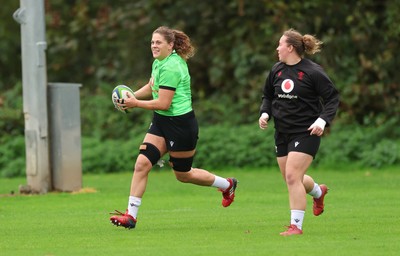 071026 Wales Women Rugby Training - Natalia John during a rugby training session ahead of the WXV matches in Japan