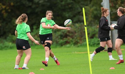 071026 Wales Women Rugby Training - Natalia John during a rugby training session ahead of the WXV matches in Japan