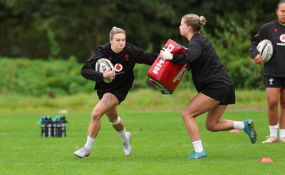 071026 Wales Women Rugby Training -Keira Bevan during a rugby training session ahead of the WXV matches in Japan