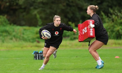 071026 Wales Women Rugby Training - Keira Bevan during a rugby training session ahead of the WXV matches in Japan