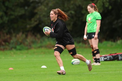 071026 Wales Women Rugby Training - Georgia Evans during a rugby training session ahead of the WXV matches in Japan