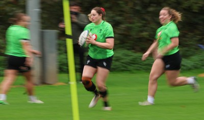 071026 Wales Women Rugby Training - Gwen Crabb during a rugby training session ahead of the WXV matches in Japan