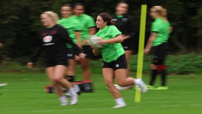 071026 Wales Women Rugby Training - Crystal James during a rugby training session ahead of the WXV matches in Japan