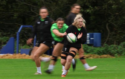 071026 Wales Women Rugby Training - Alex Callender during a rugby training session ahead of the WXV matches in Japan