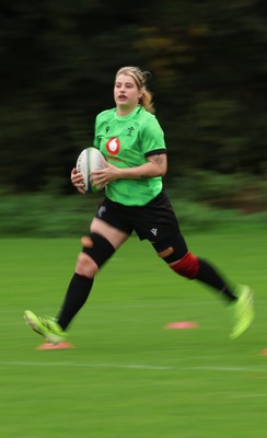 071026 Wales Women Rugby Training - Bethan Lewis during a rugby training session ahead of the WXV matches in Japan