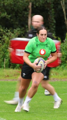071026 Wales Women Rugby Training - Courtney Keight during a rugby training session ahead of the WXV matches in Japan